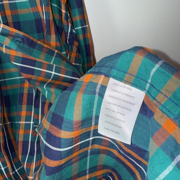 Synrgy Mens 4XL Plaid Button-Down Shirt Long Sleeve Cotton Multicolor - Picture 6 of 7